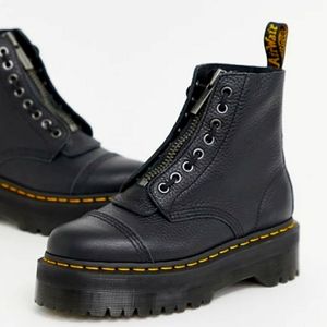 Dr Martens Sinclair flatform zip leather boots in